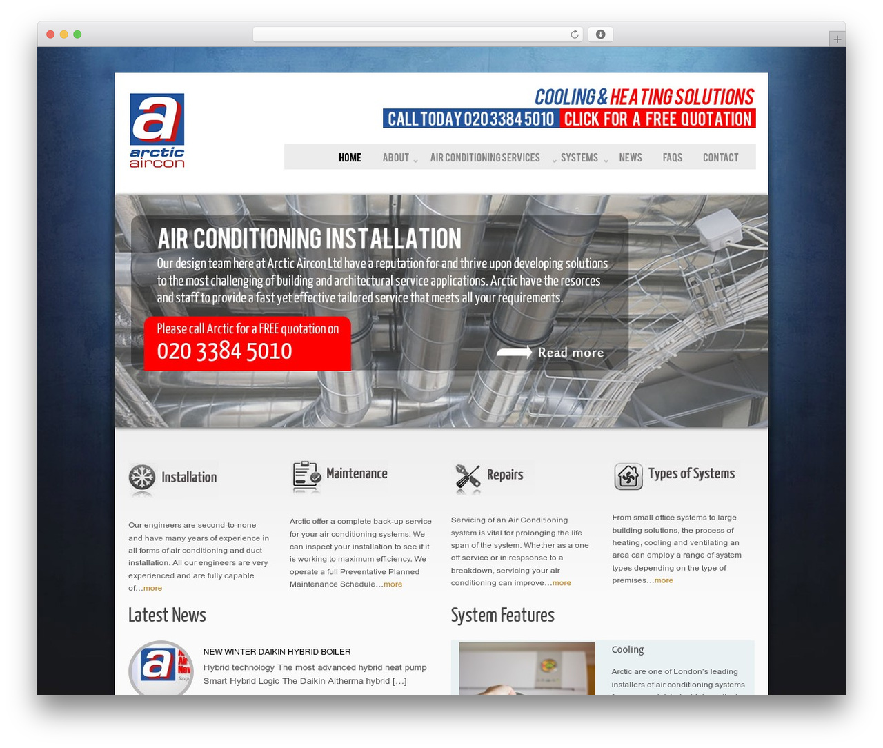 Diverso top WordPress theme - arcticairconditioninglondon.com