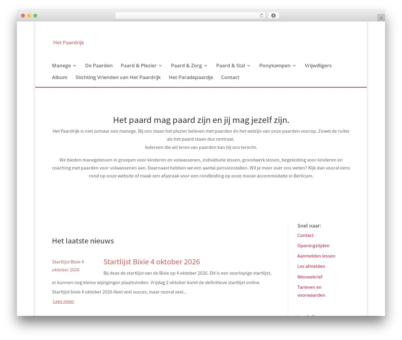 Divi theme WordPress - hetpaardrijk.nl