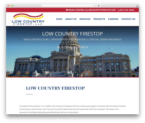 Divi WP theme - lowcountryfirestop.com