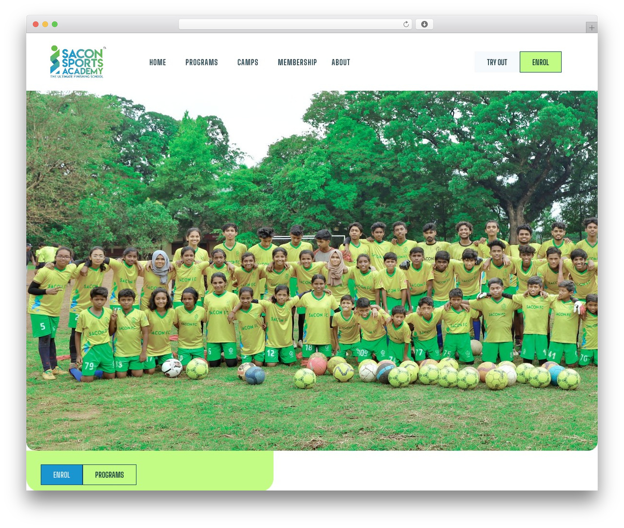 Eagle-Elite WordPress theme - saconsportsacademy.com