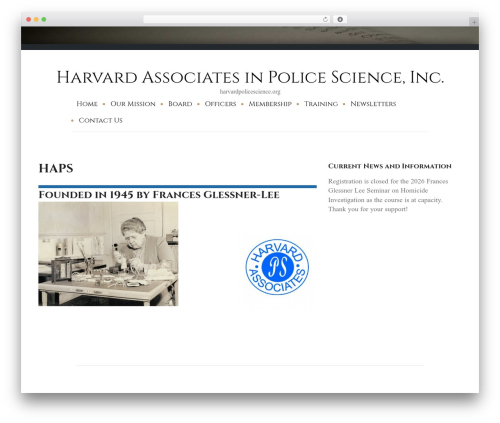 Equable Lite WordPress theme - harvardpolicescience.org