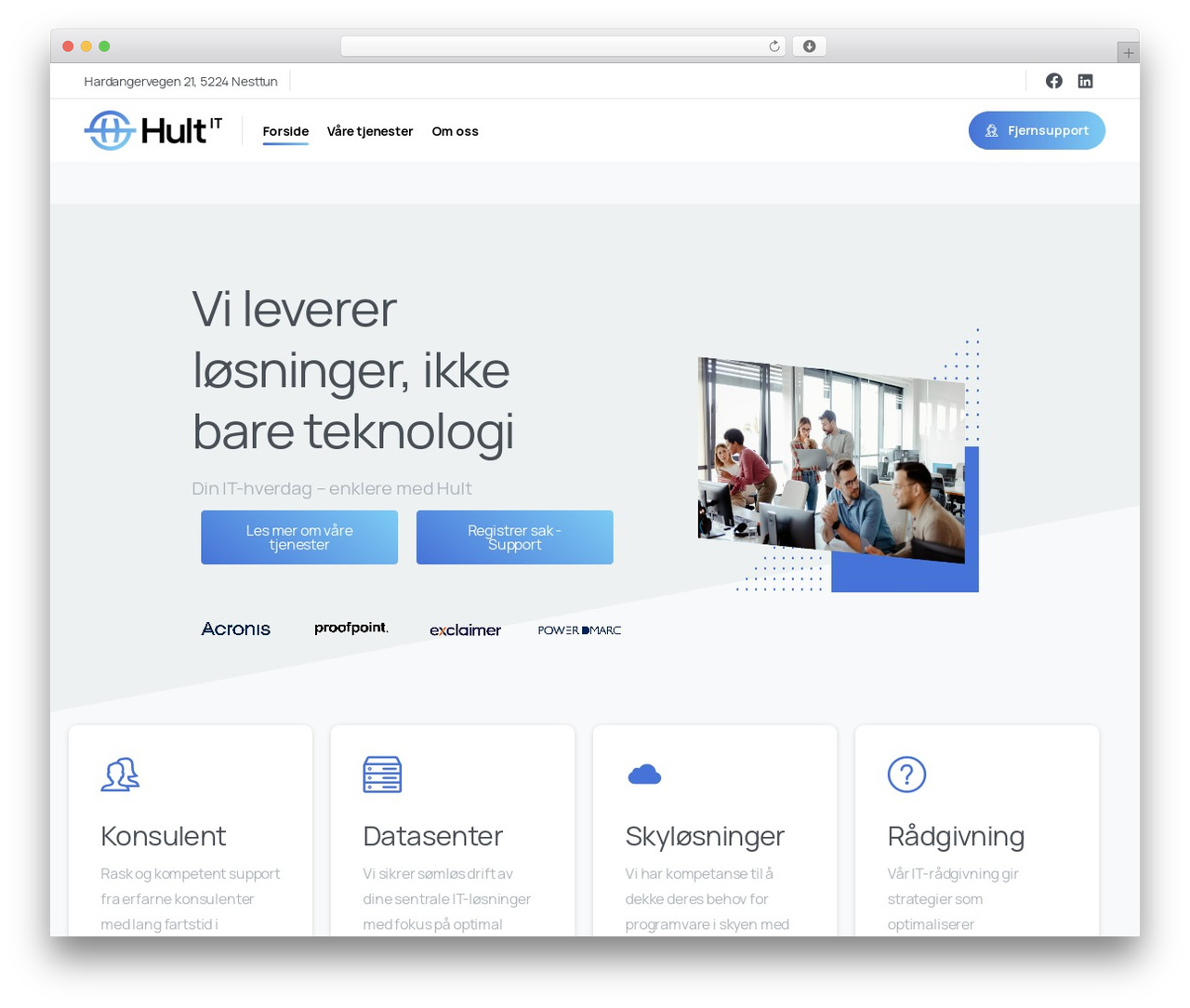 Essentials WordPress theme - hult-it.no