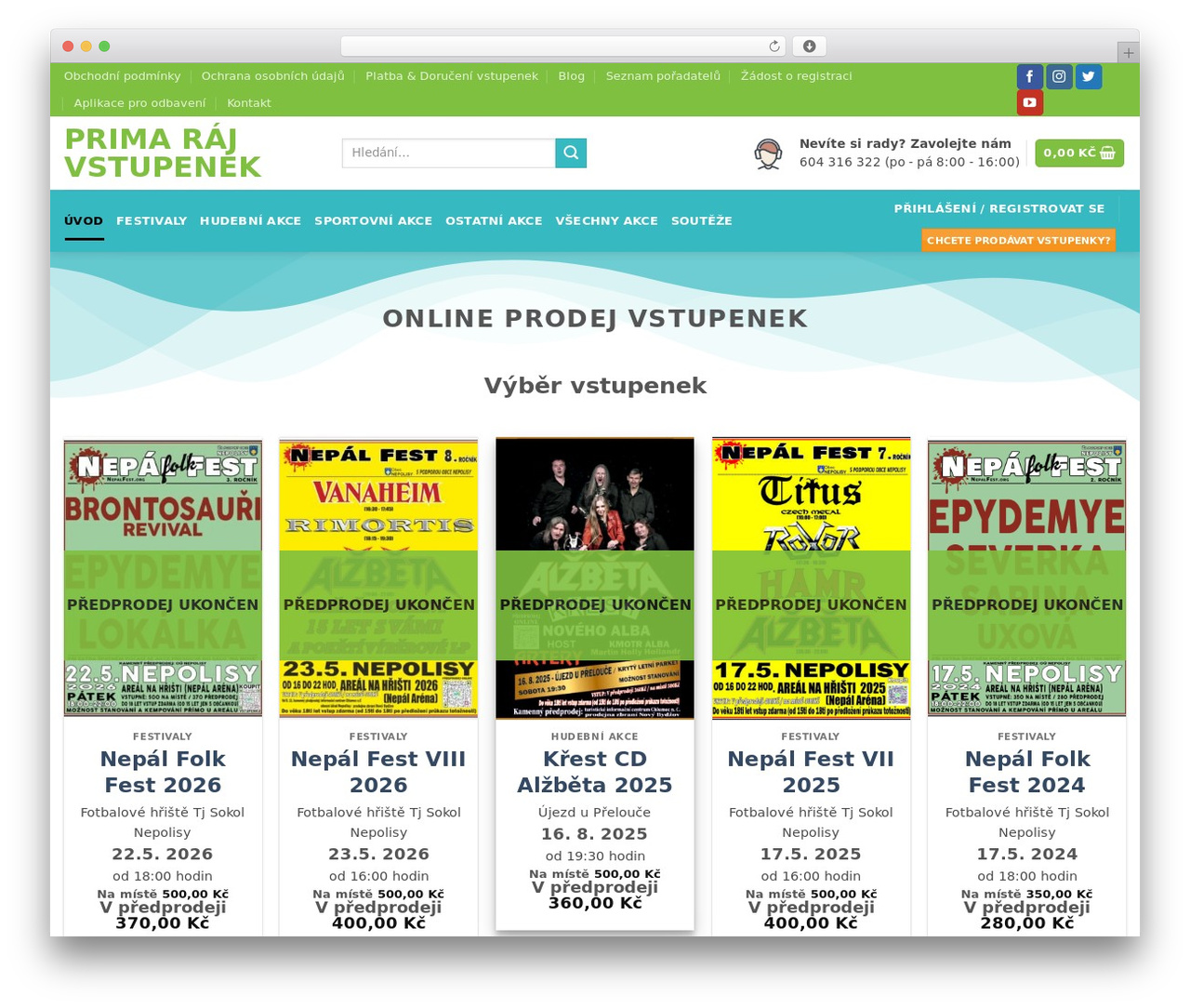 Flatsome WordPress theme design - primaraj.cz
