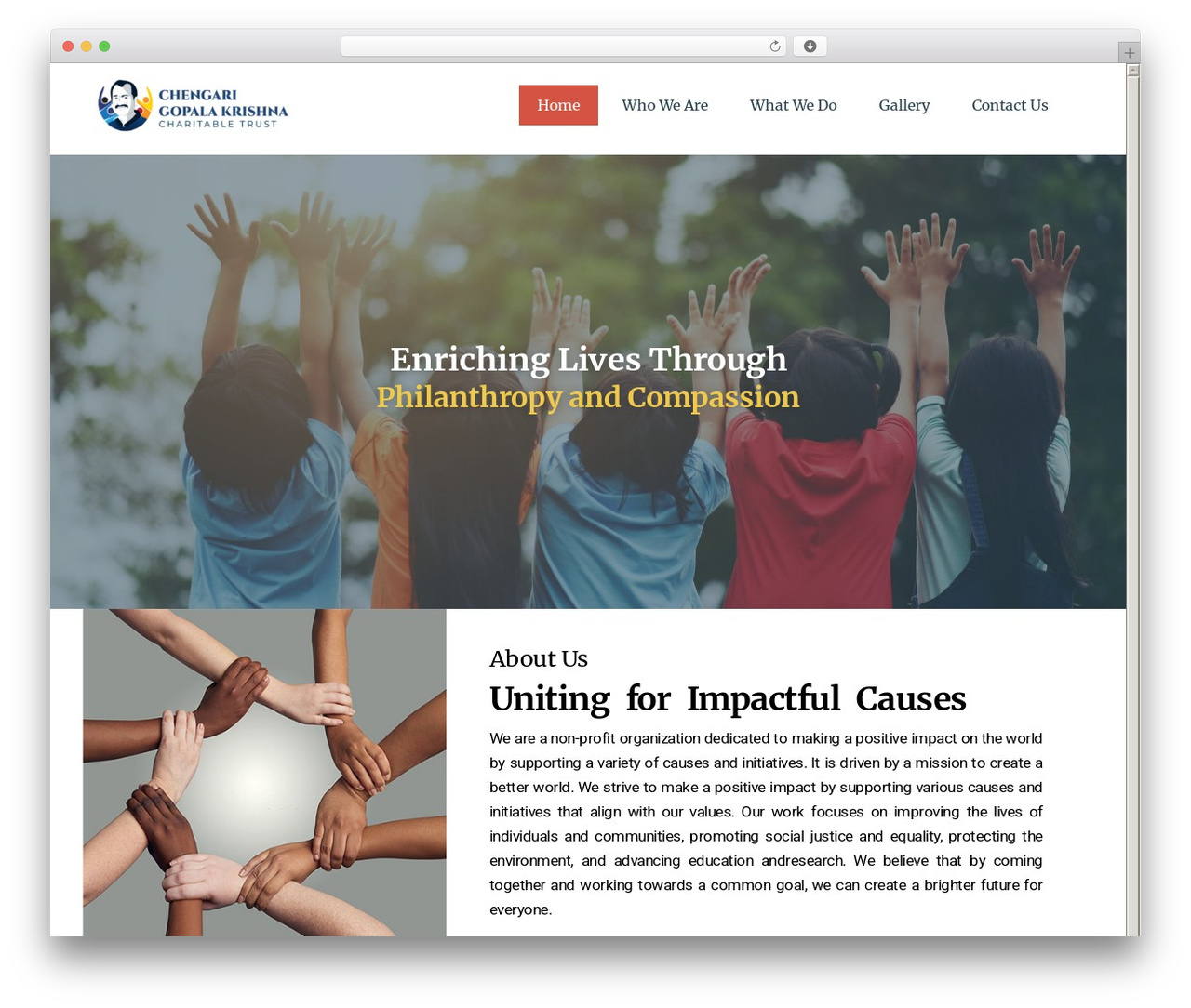 Gainioz WordPress theme - cgkcharitabletrust.com