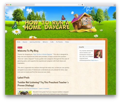 Genesis WordPress blog theme - howtorunahomedaycare.com
