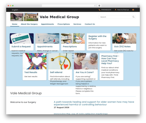 GP Theme 1 theme WordPress - valemedicalgroup.co.uk