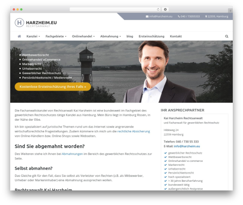 Harzheim WordPress theme design - harzheim.eu