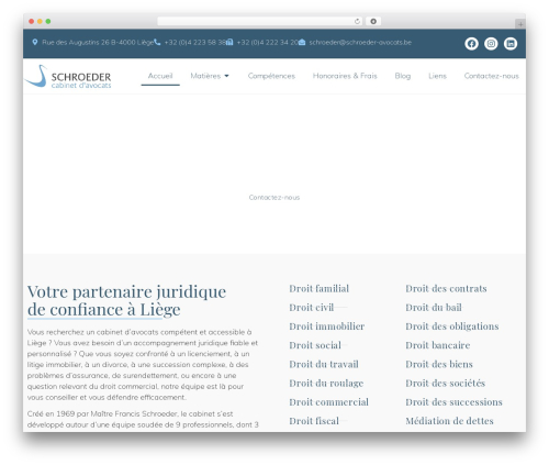Hello Elementor premium WordPress theme - schroeder-avocats.be