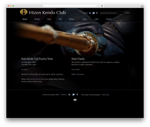 Hizen Theme WordPress page theme - hizen.info