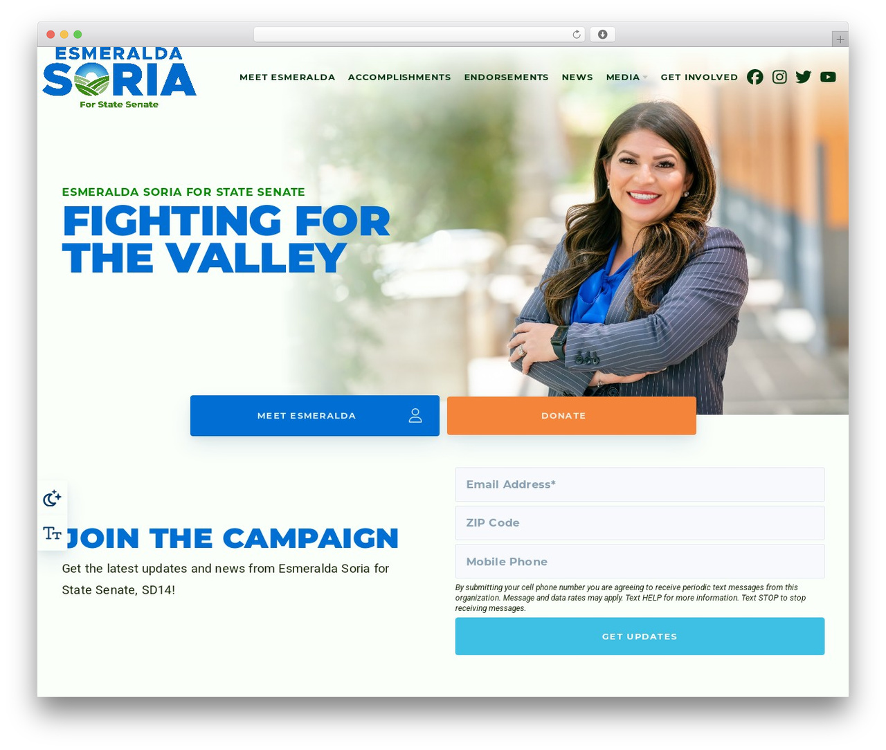 Landslide WordPress theme - soriaforcalifornia.com
