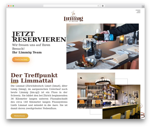 Limmig WordPress restaurant theme - limmig-restaurant.ch