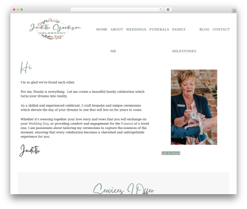 Minimalist WordPress theme design - judiththecelebrant.co.uk Minimalist WordPress theme design - judiththecelebrant.co.uk