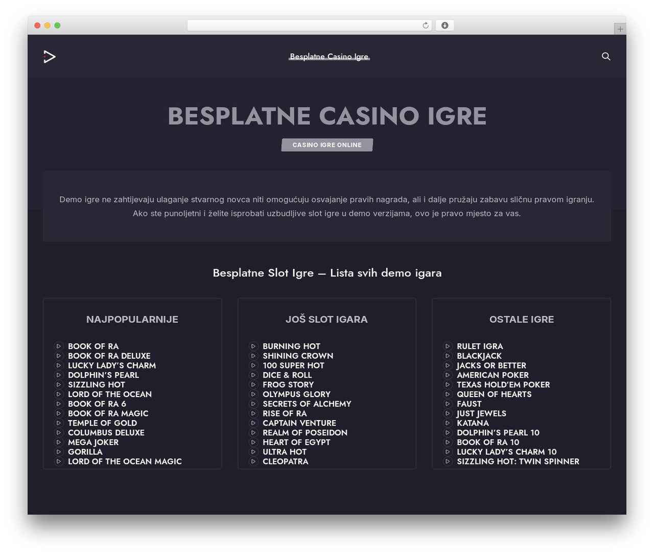 MonsterPlay theme WordPress - casinoigreonline.com