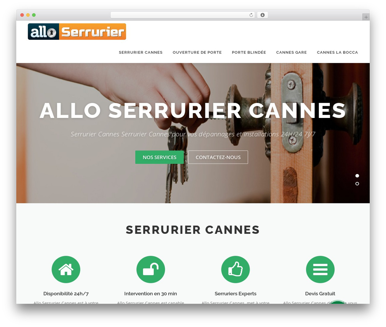 OnePress free WP theme - allo-serrurier-cannes.com
