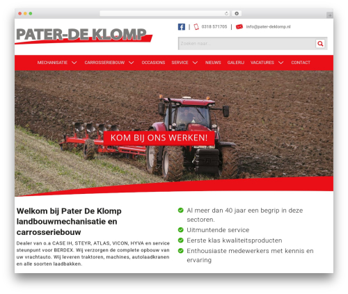 paterklomp WordPress theme design - pater-deklomp.nl