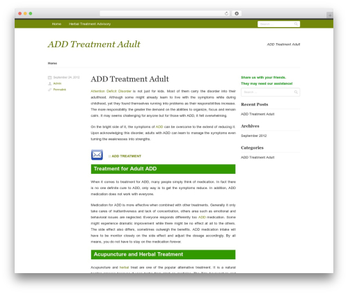 Rumput Hijau premium WordPress theme - add-treatment-adult.herbal-treatment-advisory.com