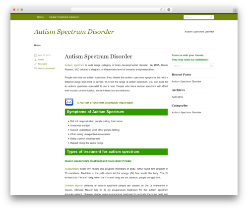 Rumput Hijau theme WordPress - autism-spectrum-disorder.herbal-treatment-advisory.com