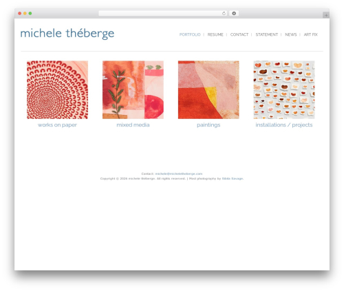 Shaped Pixels theme WordPress portfolio - micheletheberge.com