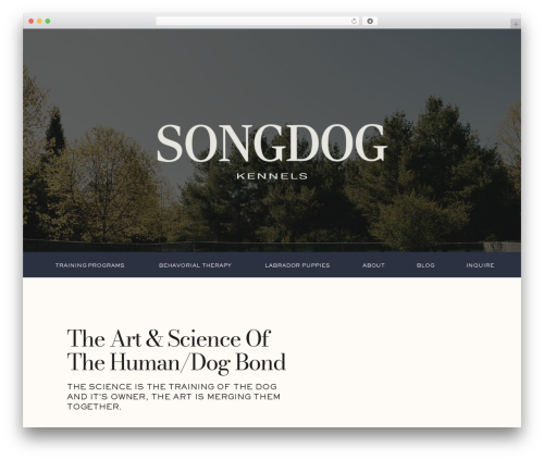 Showit WordPress theme design - songdogkennels.com