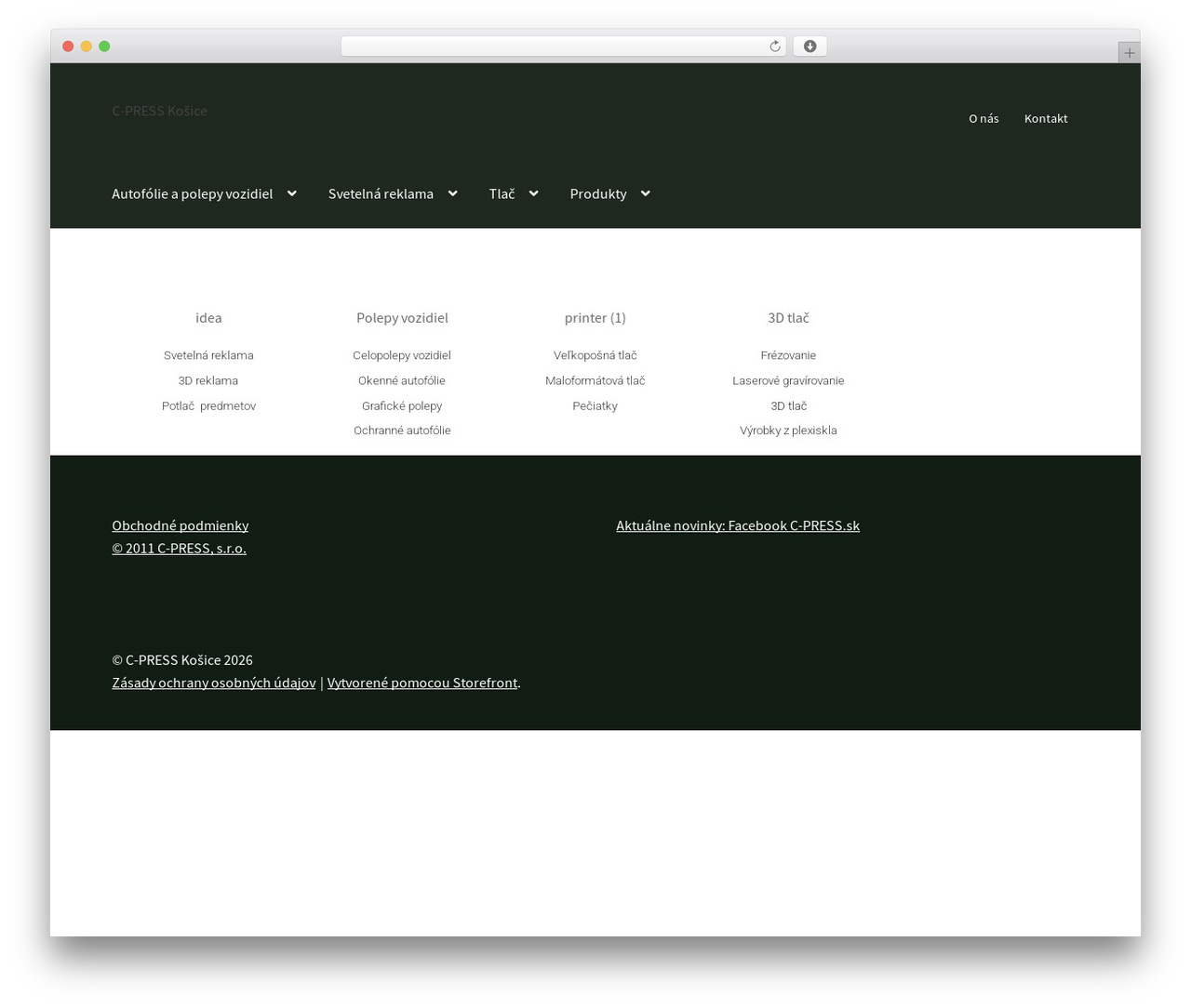 Storefront free WP theme - c-press.sk