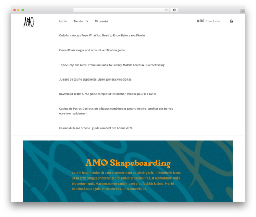 Storefront WordPress shop theme - amoskapeboarding.com