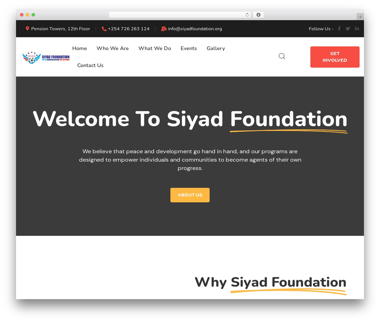 Theme WordPress Charite - siyadfoundation.org