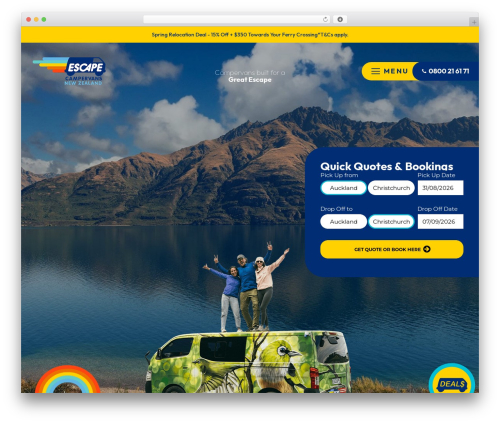 Leadsource WordPress plugin - escaperentals.co.nz