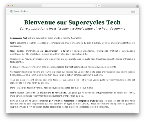 Theme WordPress Publishing Factory BACKEND - supercycles-tech.com