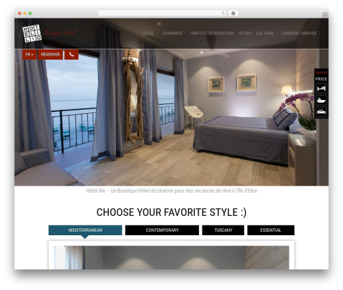Voyager WordPress hotel theme - hotelilio.com/fr