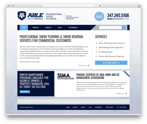 WordPress theme Eruption - ablesnowpatrol.com