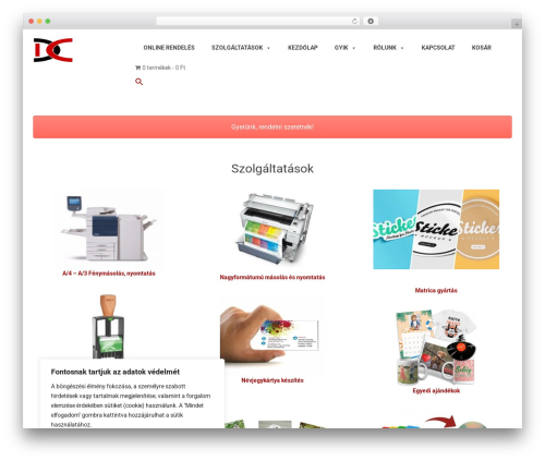 WordPress theme Printshop - dokucenter.hu