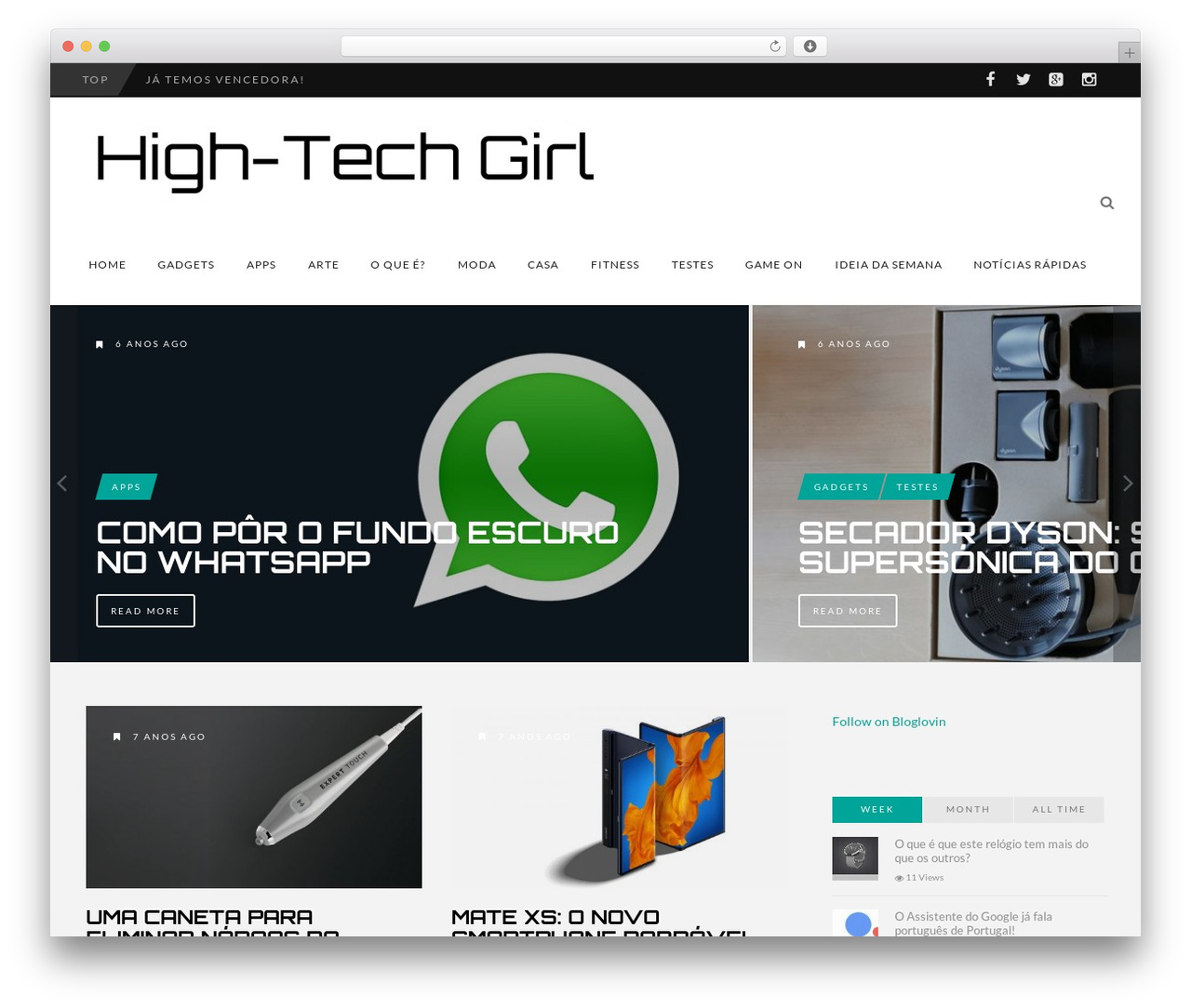 WordPress theme Edition - hightechgirlblog.com