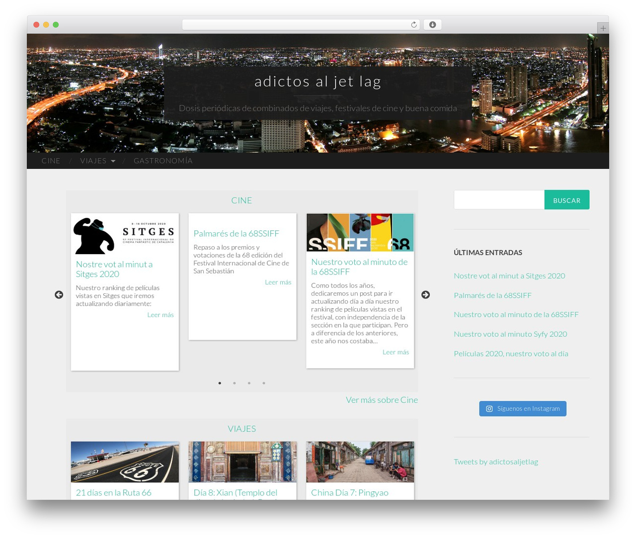 WordPress theme Hemingway - adictosaljetlag.com