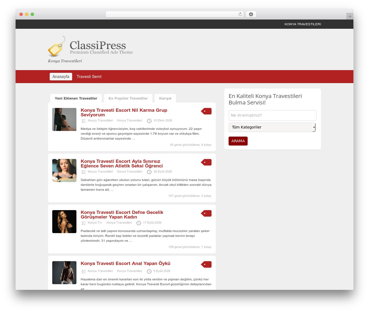 WordPress theme Konya1 - konyatravesti.com