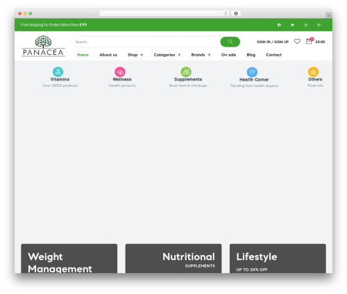 WordPress theme Medilazar - panaceaonline.co.uk