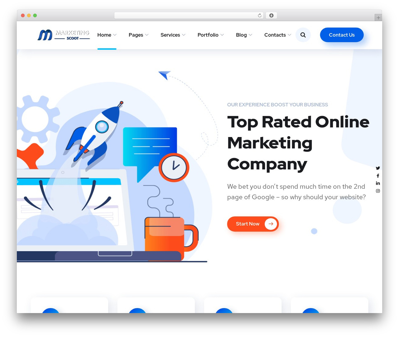 WordPress theme Onum - marketingscoot.com