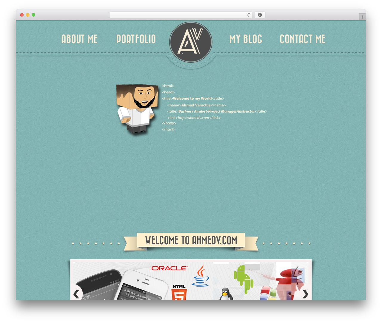 WordPress theme Retro Portfolio - ahmedv.com WordPress theme Retro Portfolio - ahmedv.com