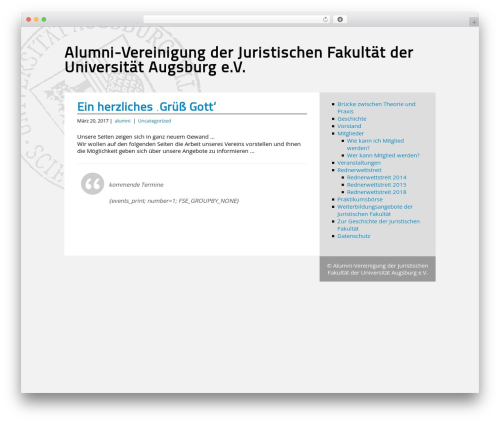 WordPress theme Simple and Clean - alumni-augsburg.de