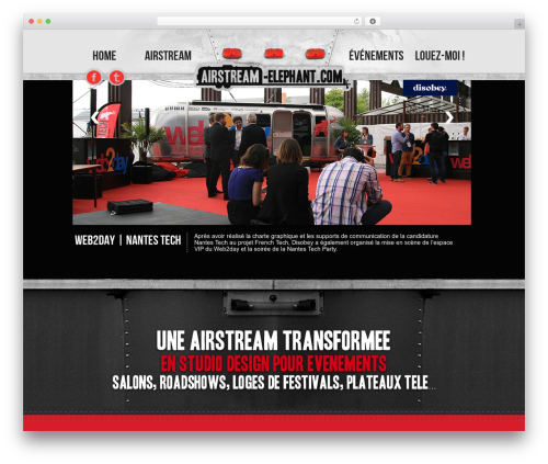 WordPress website theme Retro Portfolio - airstream-elephant.com
