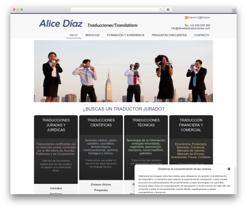 WordPress website theme Wealthz - alicediaztraducciones.com