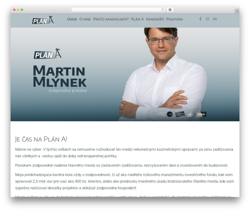 WP Candidate WordPress theme - martinmlynek.sk