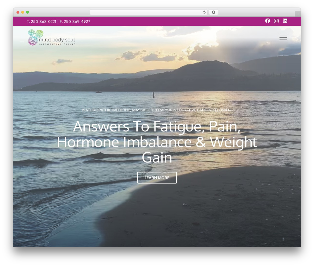 WP theme Impreza - mindbodysoulkelowna.com