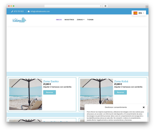 WP theme TANDA - calimalevante.com