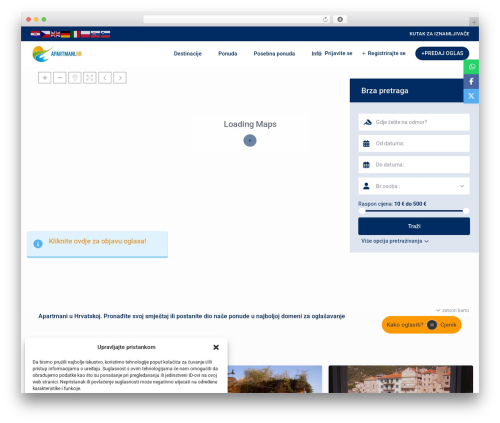 Rentals gutenberg WordPress plugin - apartmani.hr