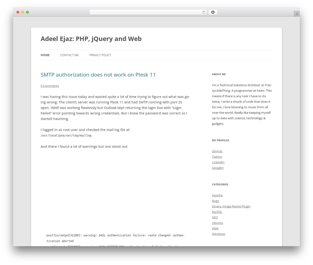 ae WordPress theme - adeelejaz.com