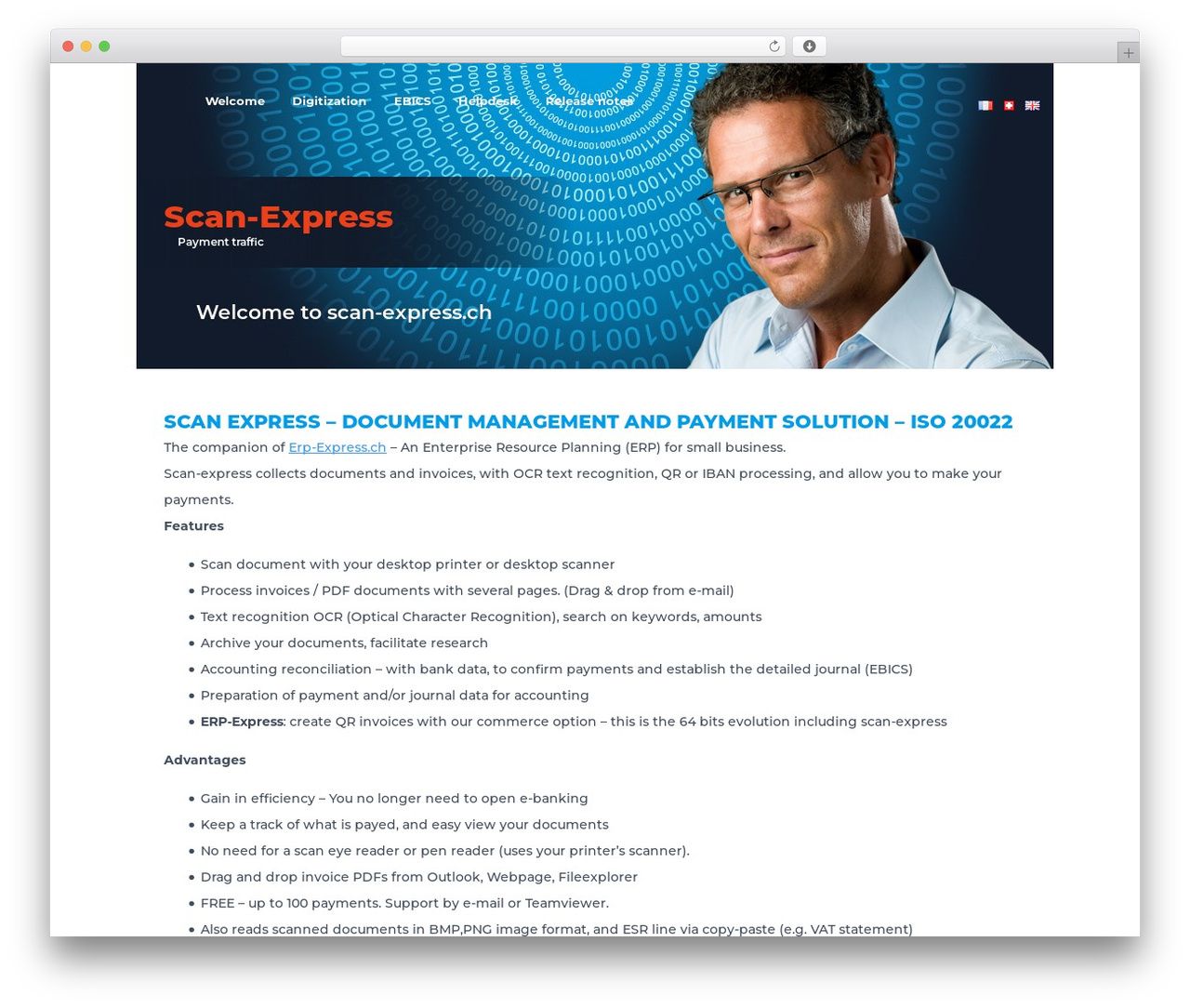 Execoore WordPress theme - scan-express.ch