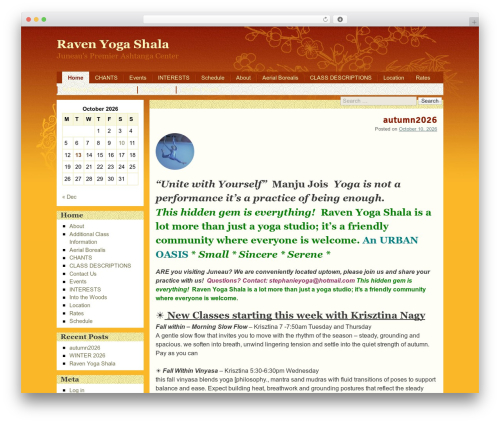 oriental WordPress theme - ashtangayogajuneau.com