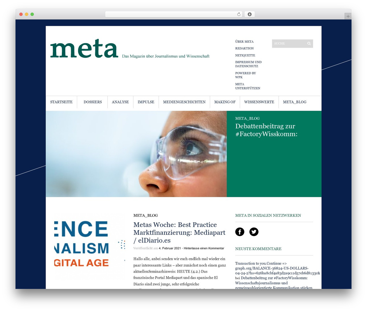 Sight WordPress theme - meta-magazin.org
