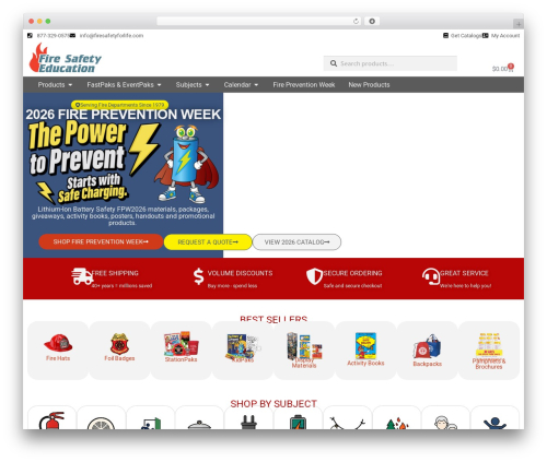 Storefront theme WordPress - firesafetyforlife.com