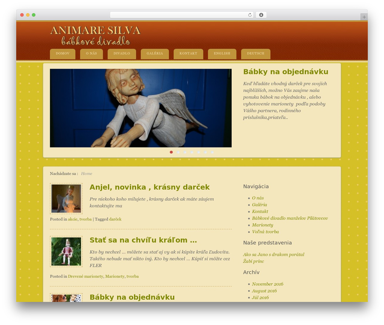 WordPress theme Path - animaresilva.sk